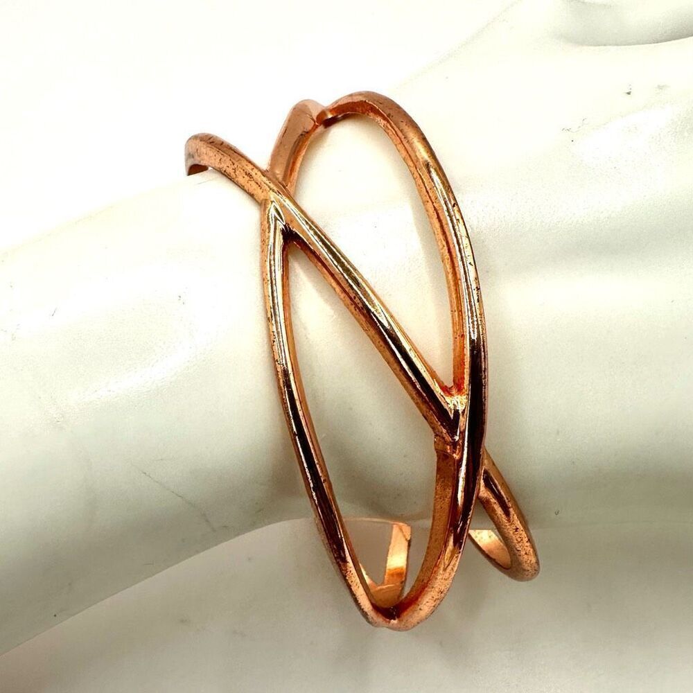 Rose gold tone bangle bracelet